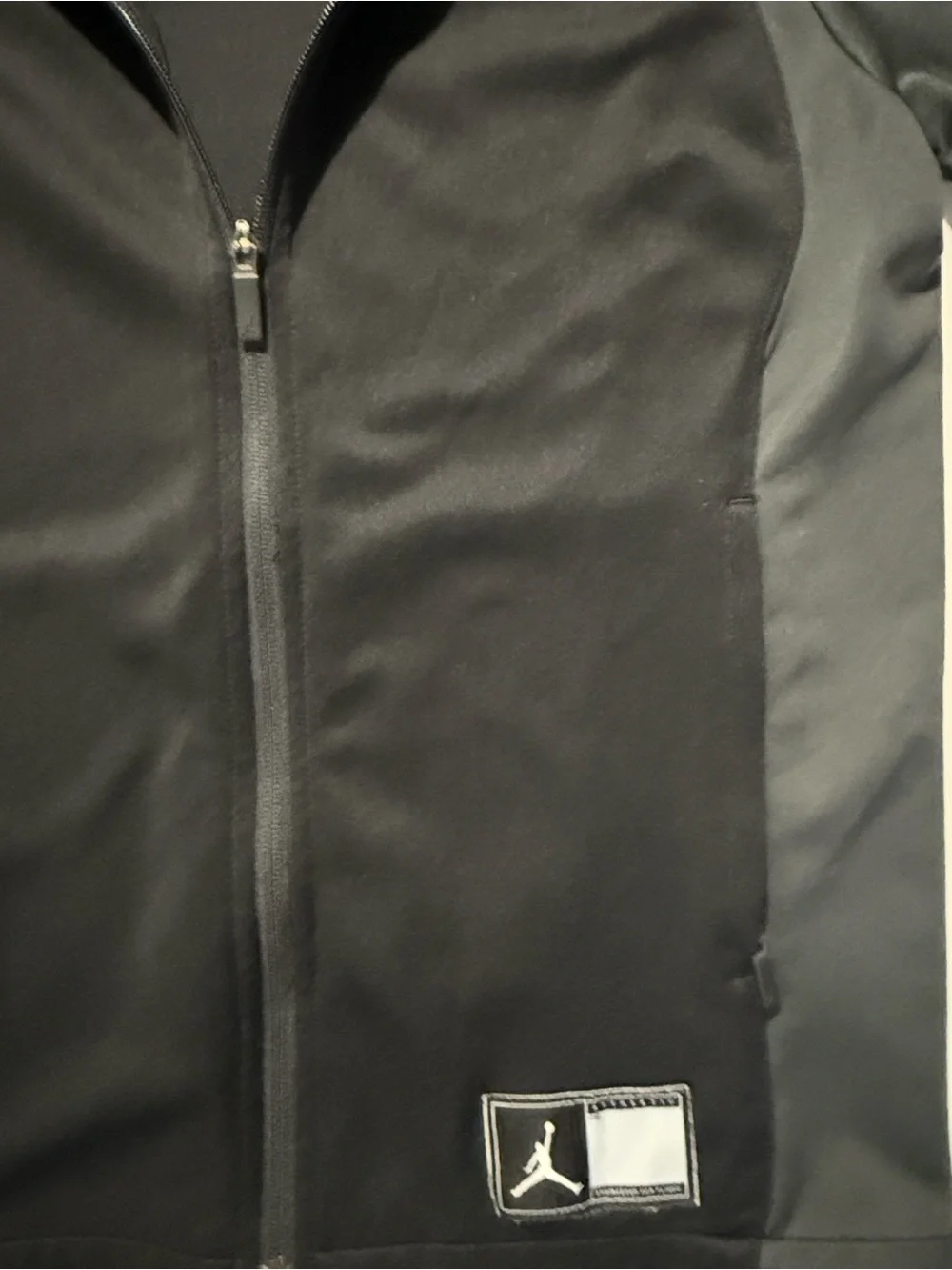 Jordan Black and Gray Full-Zip Performance Jacket